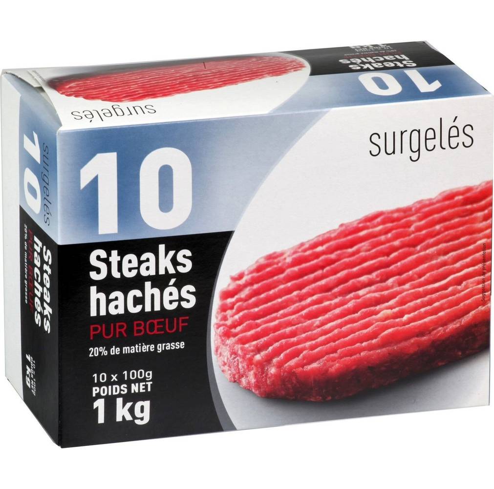 Steak haché pur bœuf 20% mg (10)