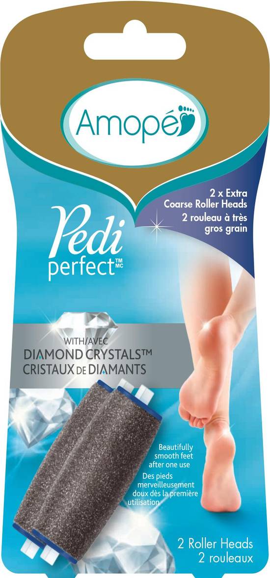 Amope Pedi Perfect Electronic Foot File Extra Coarse Diamond Crystals Refills, 2CT