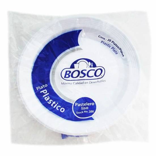 Bosco platos desechables pastelero de plástico (20 piezas)