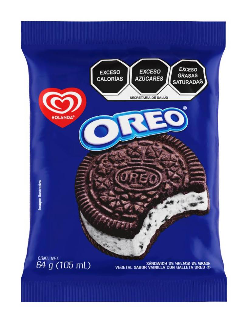 Mordisko · Helado sándwich de galleta oreo, vainilla (105 ml)
