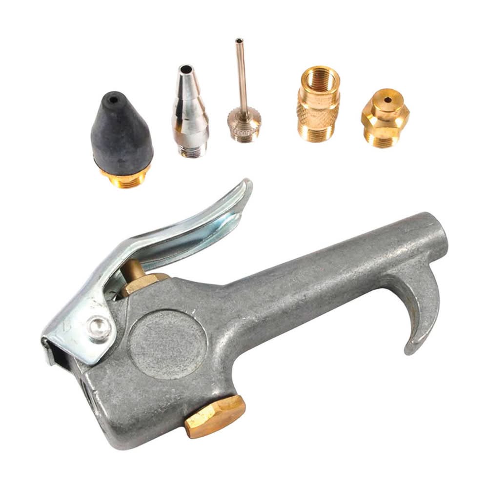 Forney Aluminum/Steel Deluxe Air Blow Gun Kit Npt 30 Psi 6 Pc