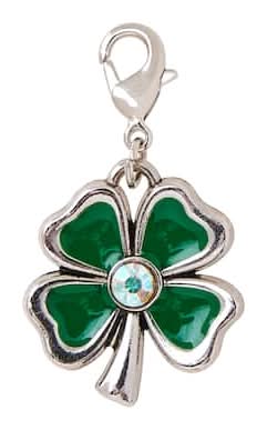 Bead Landing Clover Charm, Green