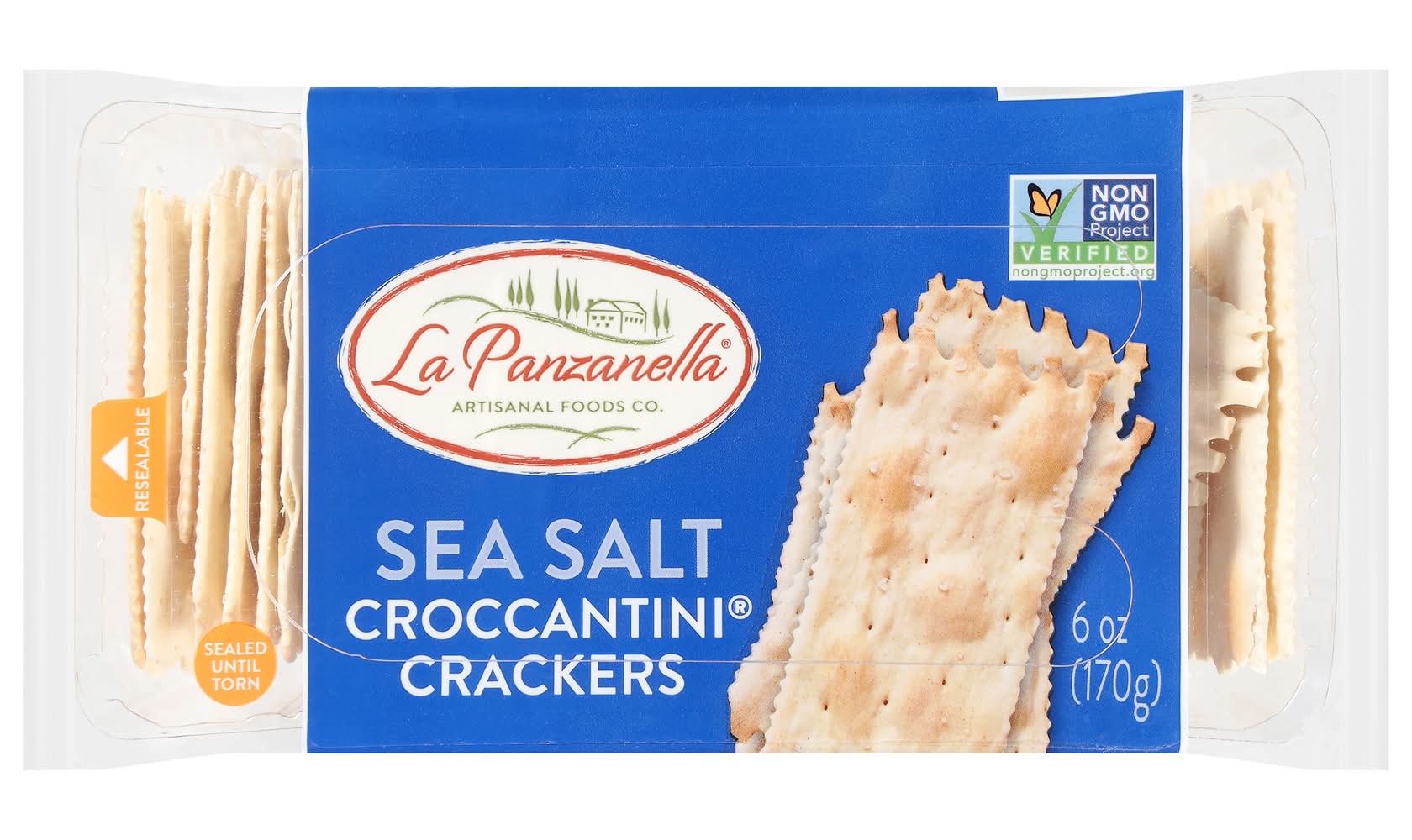 La Panzanella Mini Croccantini Crackers, Sea Salt (6 oz)