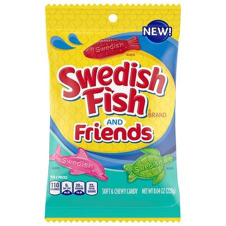 SWEDISH FISH and Friends Soft & Chewy Candy  8.04 oz