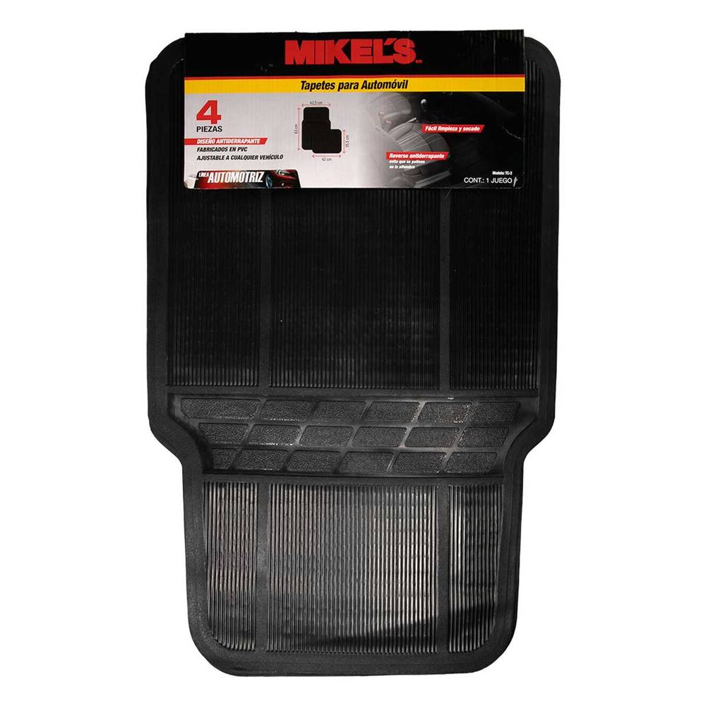 Mikel´s tapetes para auto negros rombos pvc(1 pieza)