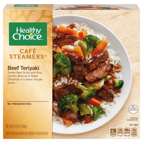 Healthy Choice Cafe Steamers Beef Teriyaki With Rice