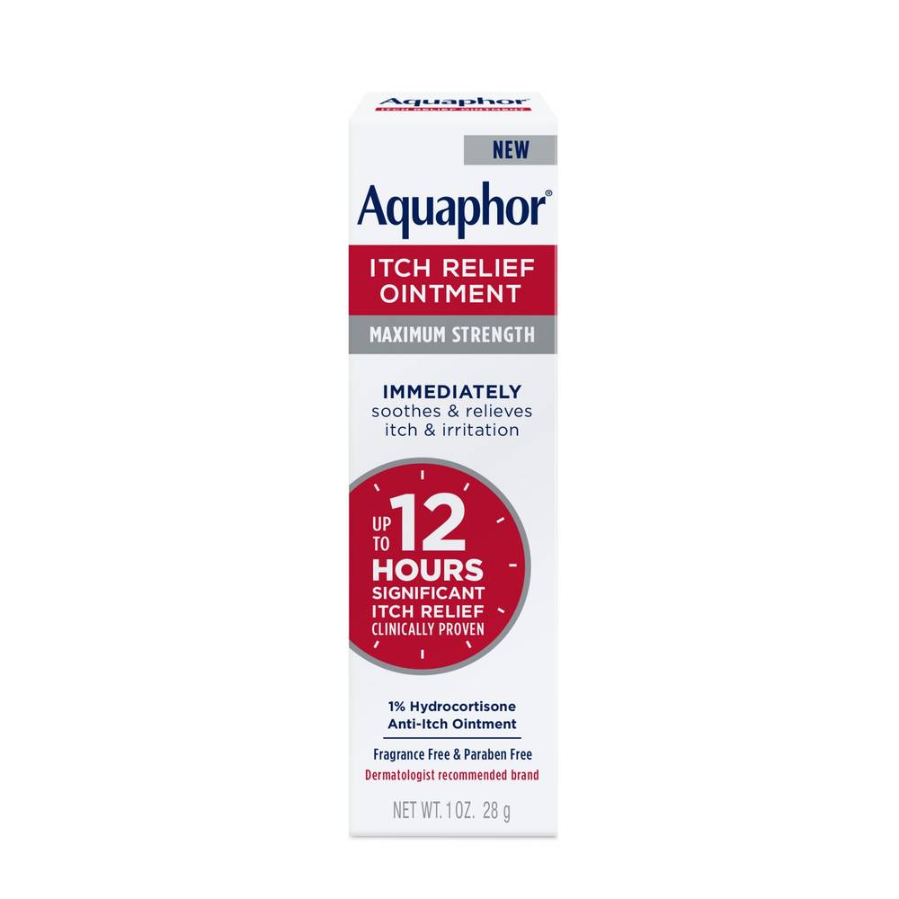 Aquaphor Itch Relief Ointment, 1% Hydrocortisone, 1 Oz