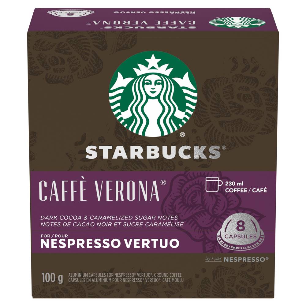 Starbucks Caffè Verona Nespresso Vertuo Capsules (100 g)