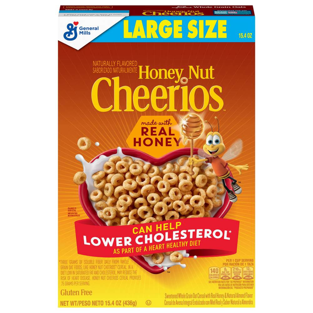 Cheerios Sweetened Whole Grain Oat Cereal, Honey Nut (15.4 oz)