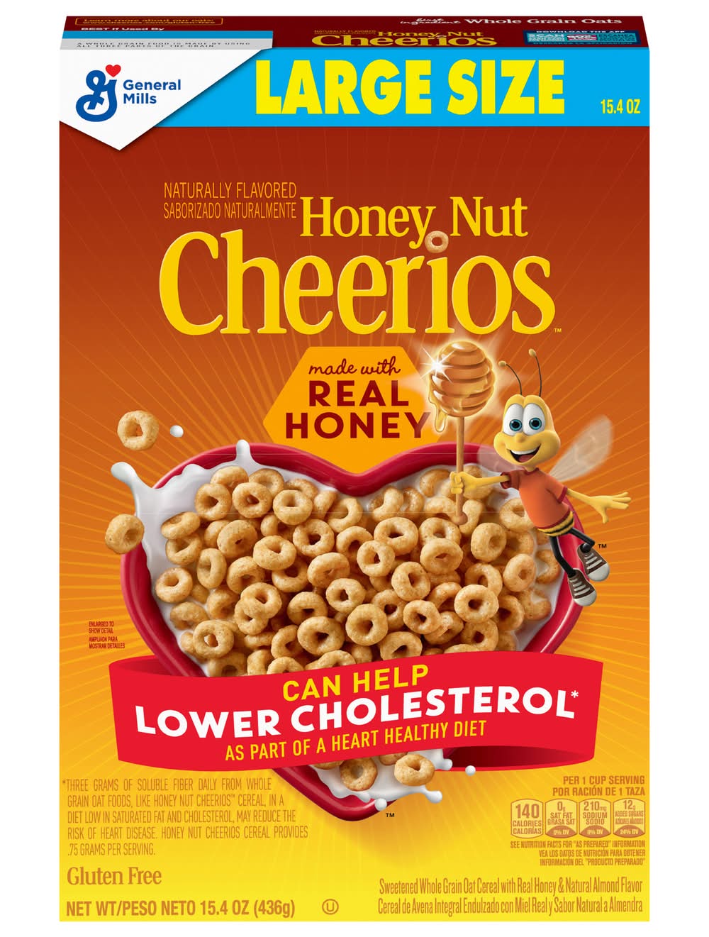 Cheerios Limited Edition Sweetened Whole Grain Oat Cereal, Honey Nut (15.4 oz)