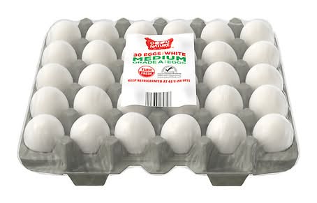 Good Nature Farm Fresh Eggs, medium, White (52.5 oz, 30 ct)
