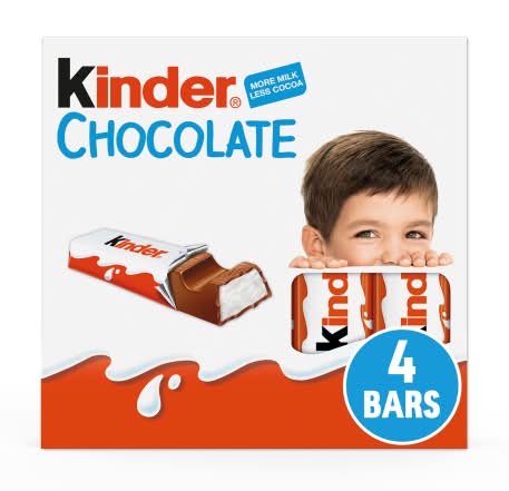 Kinder Milk Chocolate Fun Size Treat Snack Bars (4 pack)