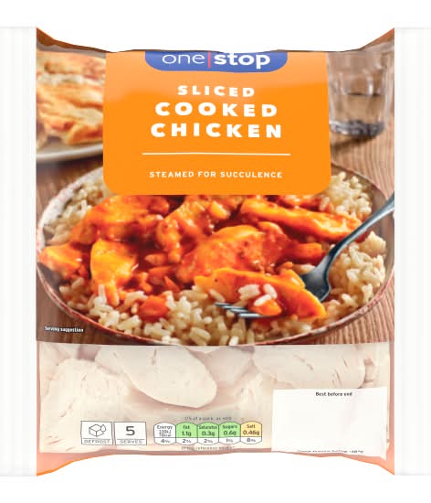 One Stop Sliced Cooked Chicken (340g)