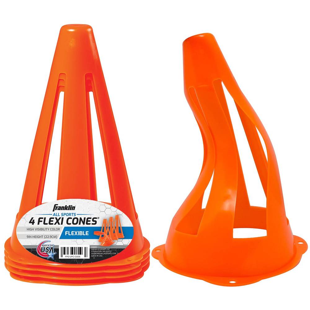 Franklin Sports Soccer Cones, 9 In, 4 Ct