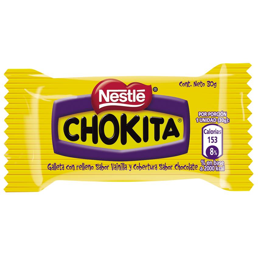 Chokita galleta sabor vainilla y cobertura de chocolate