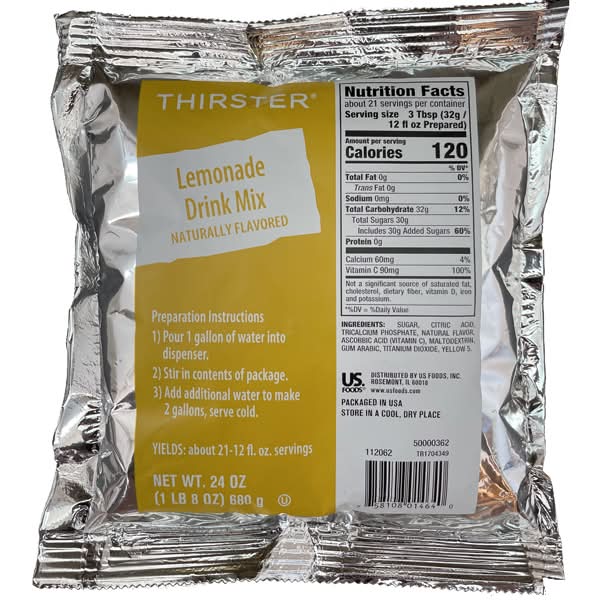 Thirster Drink Mix, Lemonade (24 oz)