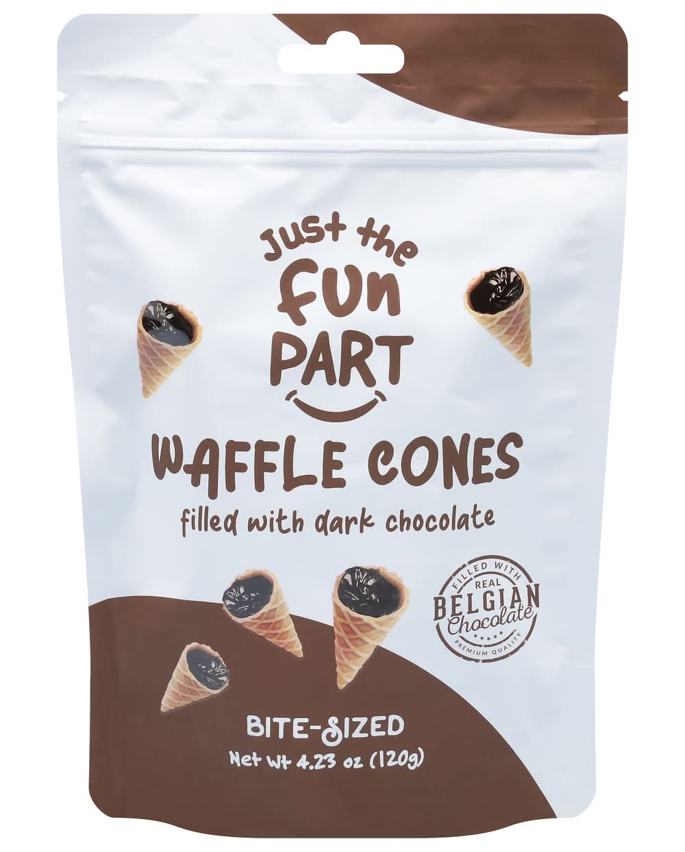 Just the Fun Part Bite-Sized Dark Chocolate Waffle Cones (4.23 oz)