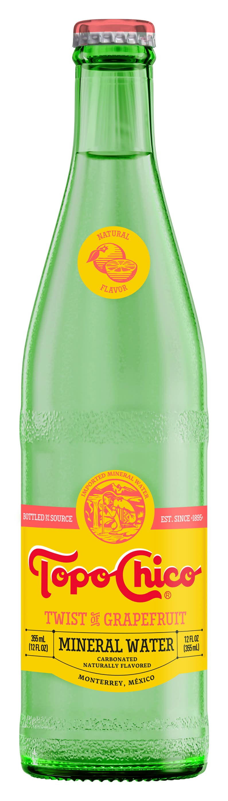 Topo Chico Carbonated Mineral Water, Grapefruit (12 fl oz)