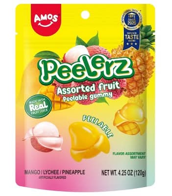 AMOS Peelerz Gummy Fruit Candy Mix, Assorted (4.25 oz)