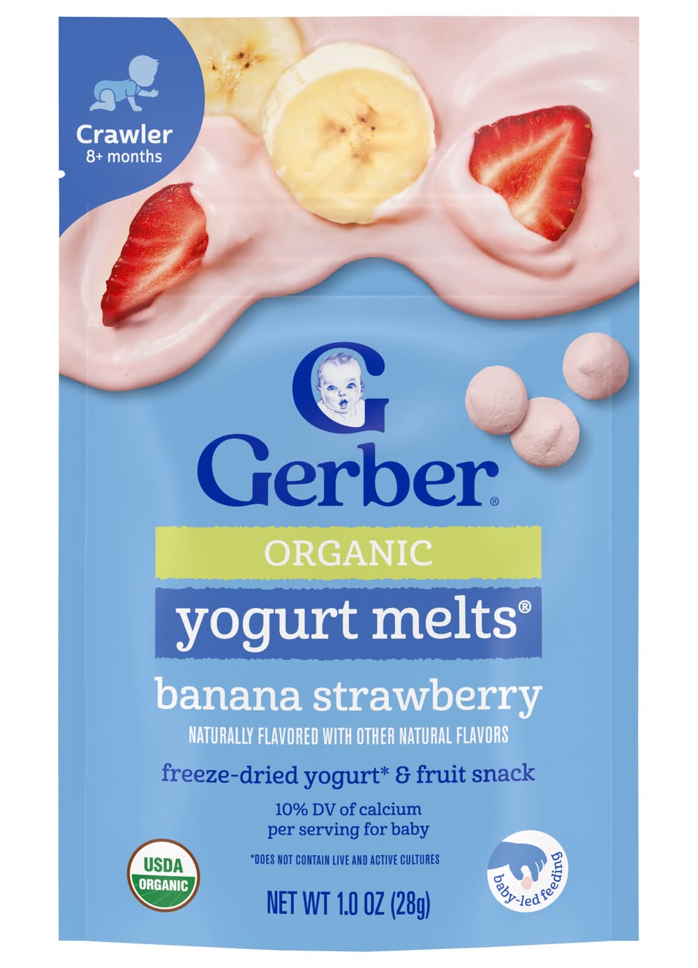 Gerber Organic Banana Strawberry Yogurt Melts (1 oz)