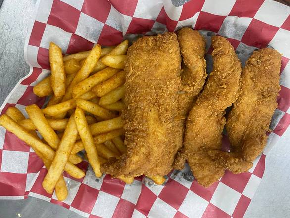 Fried Catfish (4 pcs) Basket