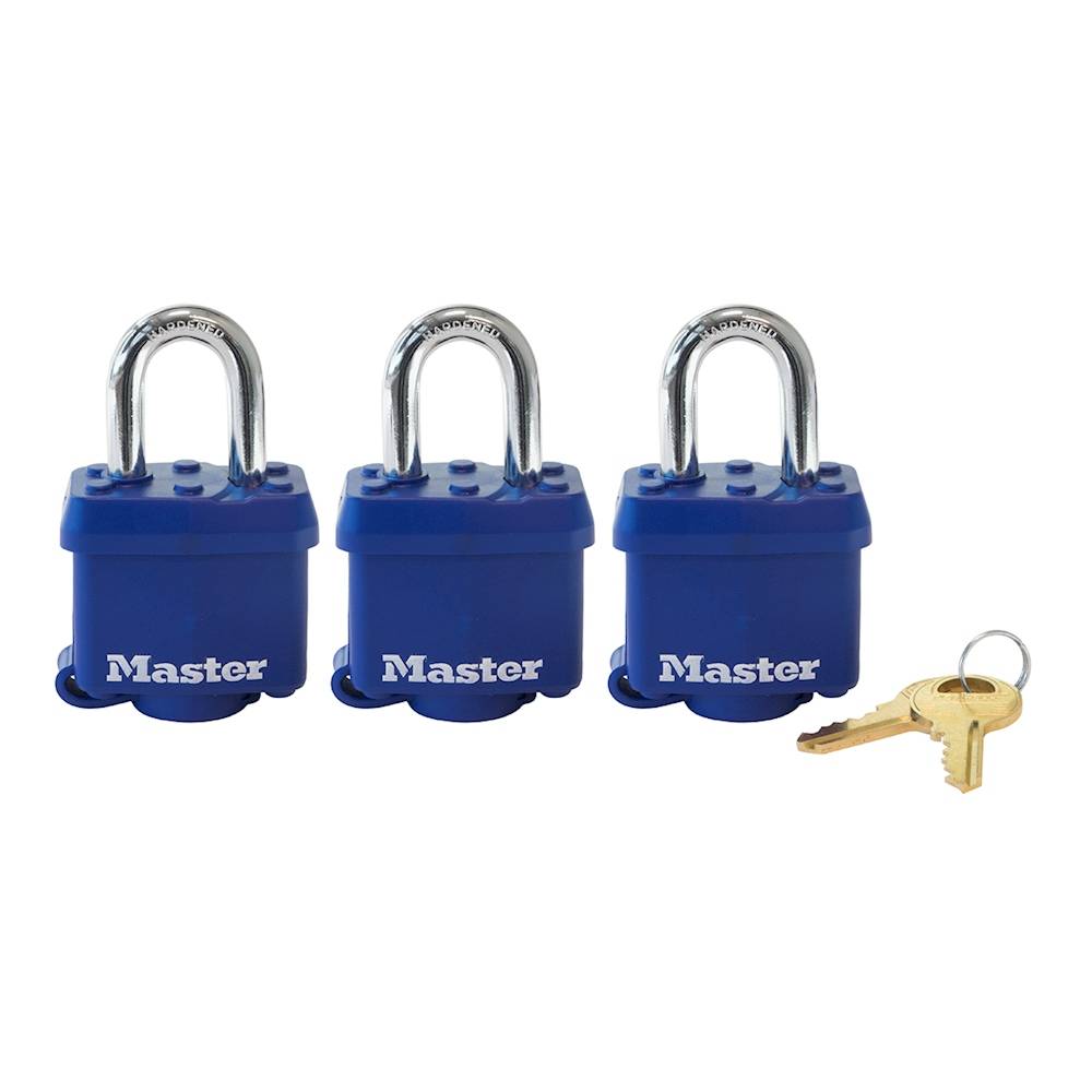 Master lock candado laminado recubierto (set 3 piezas)