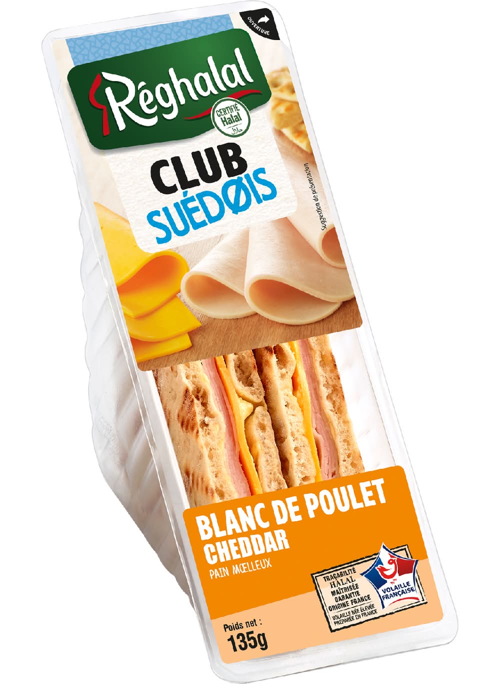 Réghalal - Sandwich suédois au poulet cheddar (2)