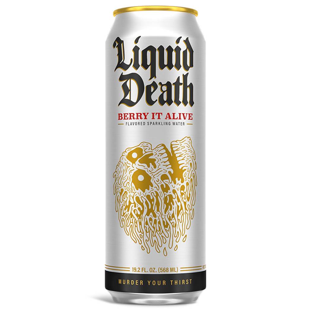 Liquid Death Sparkling Water, Berry It Alive (19.2 fl oz)