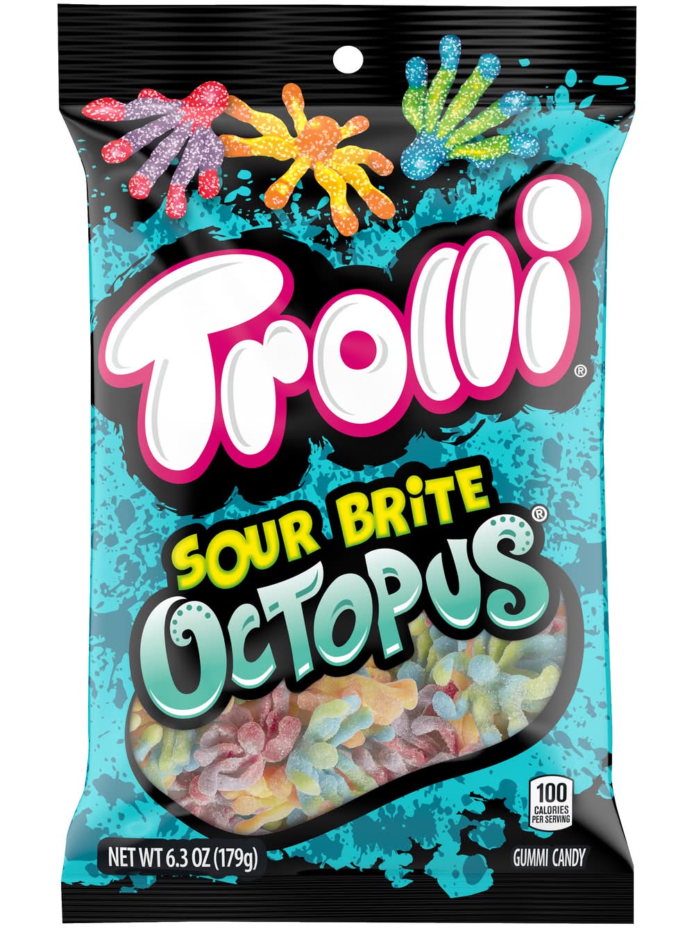 Trolli Sour Brite Octopus Gummi Candie (6.3 oz)