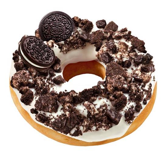 Vanilla Donut made with Oreo