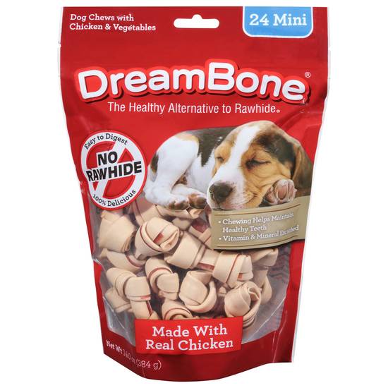 Dreambone Vegetable & Chicken Dog Chews (24 ct)