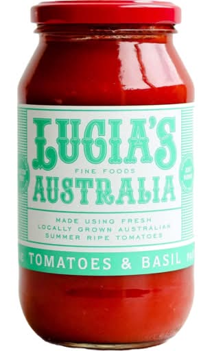 Lucia's Fine Foods Tomatoes & Basil Sauce 500g