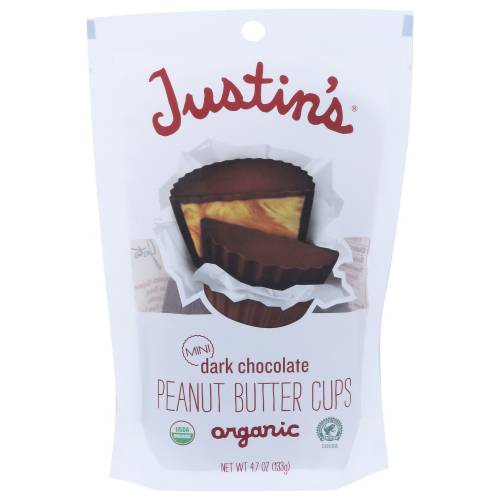 Justin's Organic Mini Dark Chocolate Peanut Butter Cups