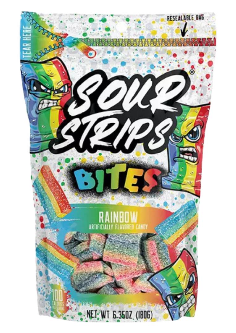 Sour Strips Rainbow Candy Bites (3 x 6.35 oz)