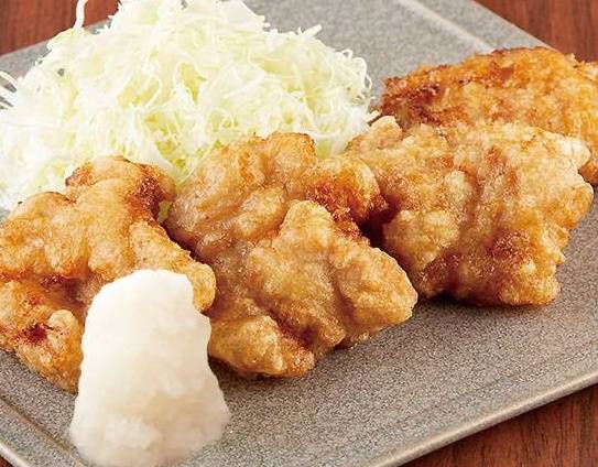鶏の唐揚げおろし塩ポン酢弁当 4-Piece Fried Chicken Bento Box Ponzu Mixed With Grated Daikon