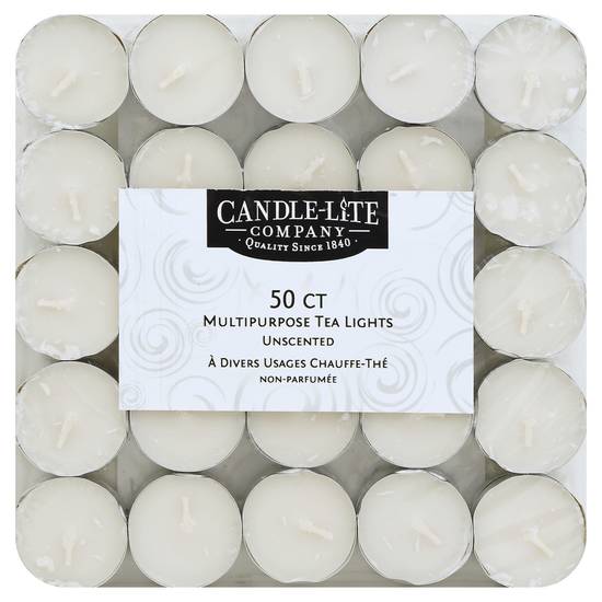 Candle-Lite Multipurpose Unscented Tea Lights (50 ct)