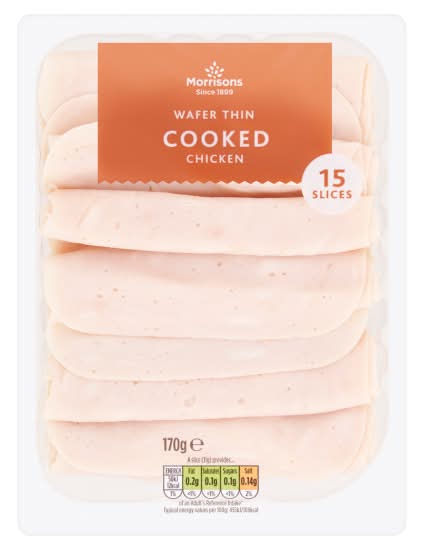 Morrisons Wafer Thin Cooked Chicken Slices (170g)