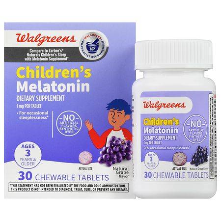 Walgreens Melatonin 1mg Grape Chewable