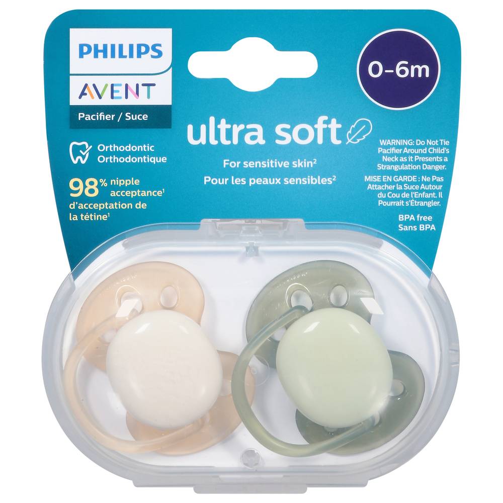 Philips Avent Ultra Soft Orthodontic Pacifier (2 ct)