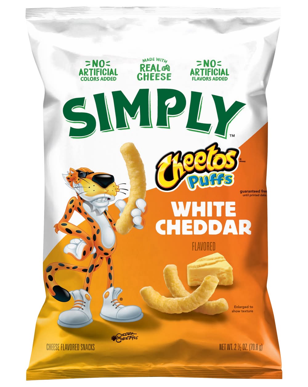 Cheetos Simply Puffs Snacks, White Cheddar Cheese (2.5 oz)