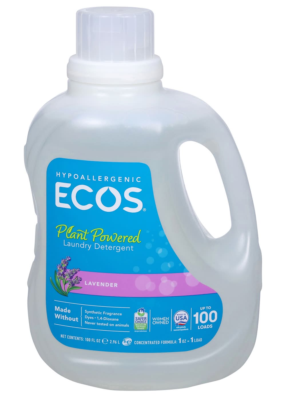 ECOS Plant Powered Lavender Laundry Detergent Liquid (100 fl oz)