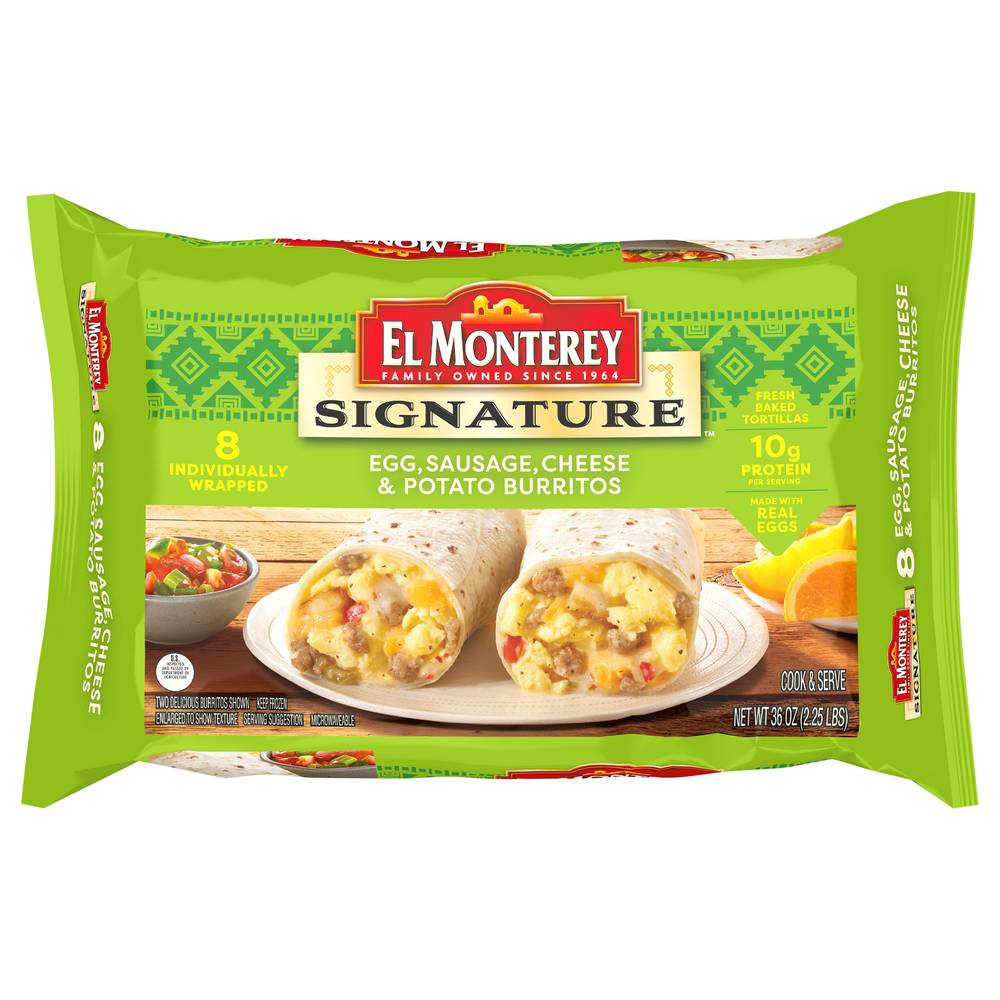 El Monterey Egg Sausage Cheese and Potato Burritos (2.25 lbs)