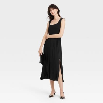 knee length dresses for ladies Women's 3X Geode Ballet Midi Dress with Pockets in 'Moorea Dreams' –  Sunshine Daydream Designs main image 0