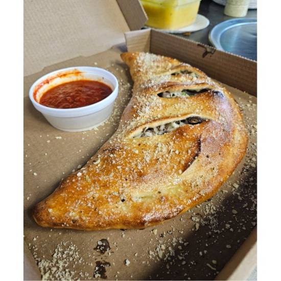 Loaded Philly Steak Calzone Whole