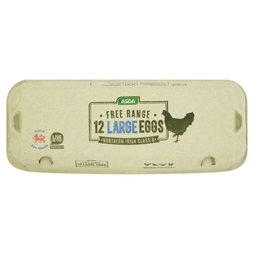 Asda Free Range 12 Large Eggs