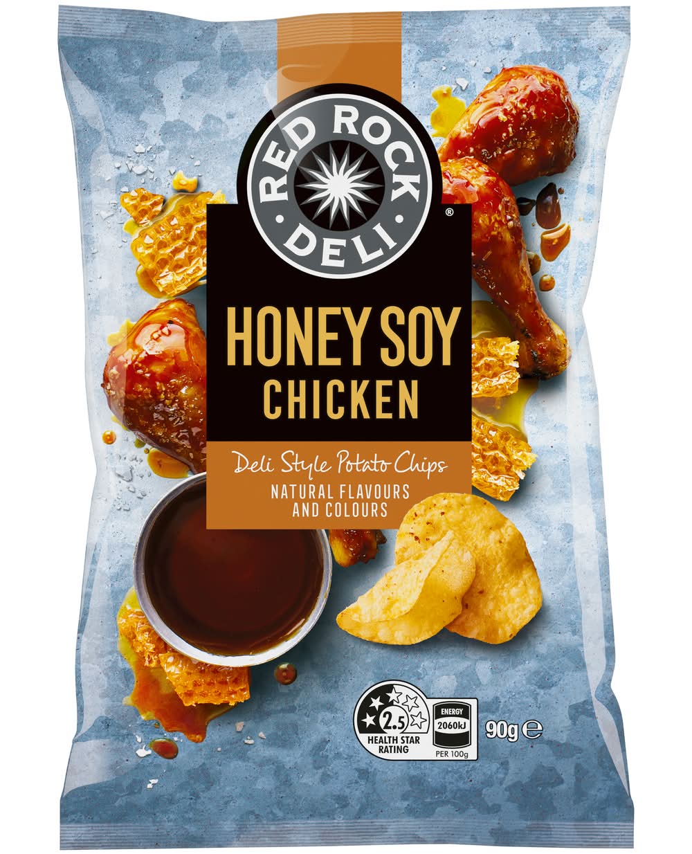 Red Rock Deli Deli Style Potato Chips, Honey Soy Chicken (90g)