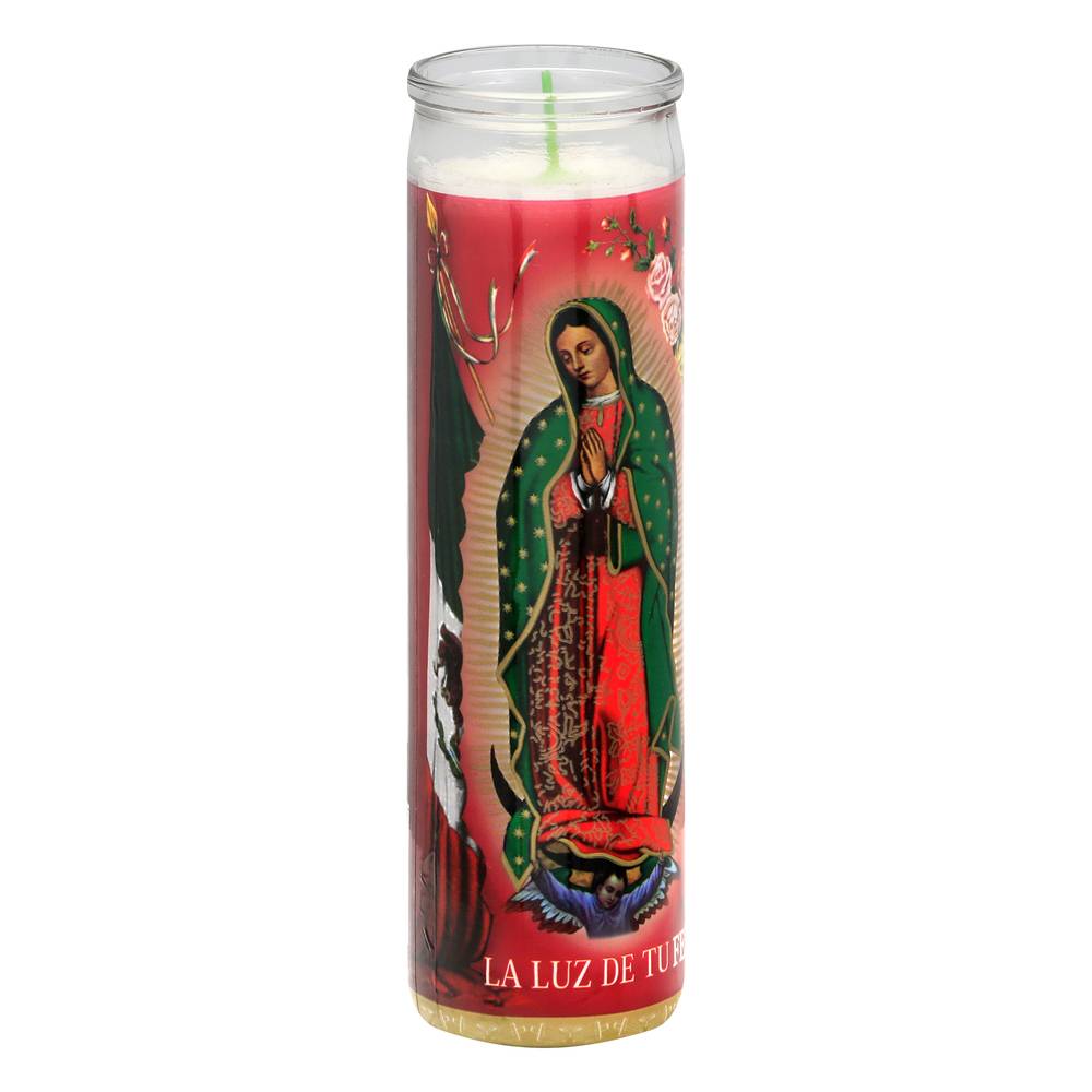 Velodora Mexico Our Lady Of Guadalupe Candle, White (1.15 lbs