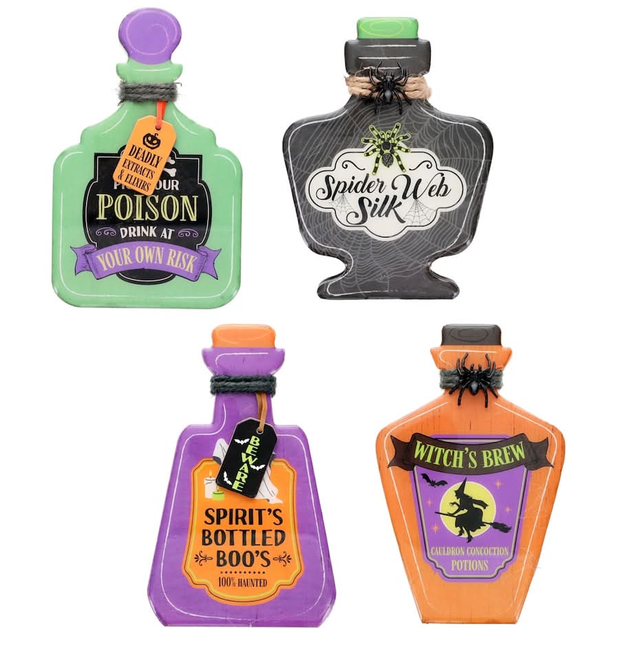 Halloween Portion Bottle Decor, Assorted Designs, 1-ct.