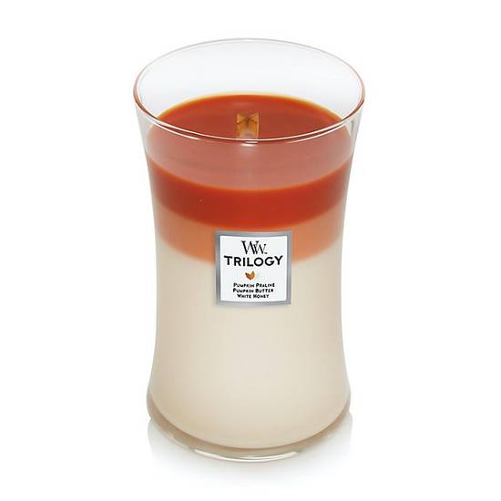 WoodWick® Trilogy Pumpkin Gourmand 21.5 oz. Hourglass Candle