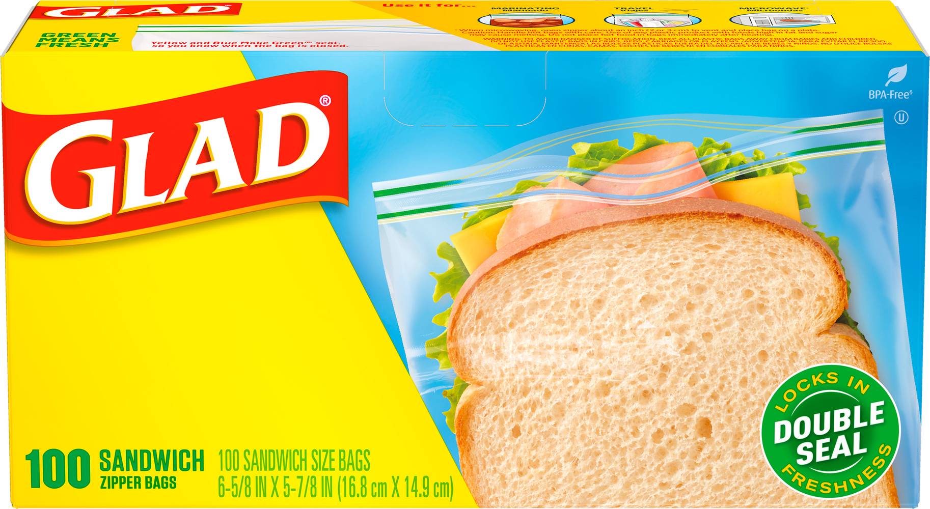 Glad Sandwich Zipper Bags